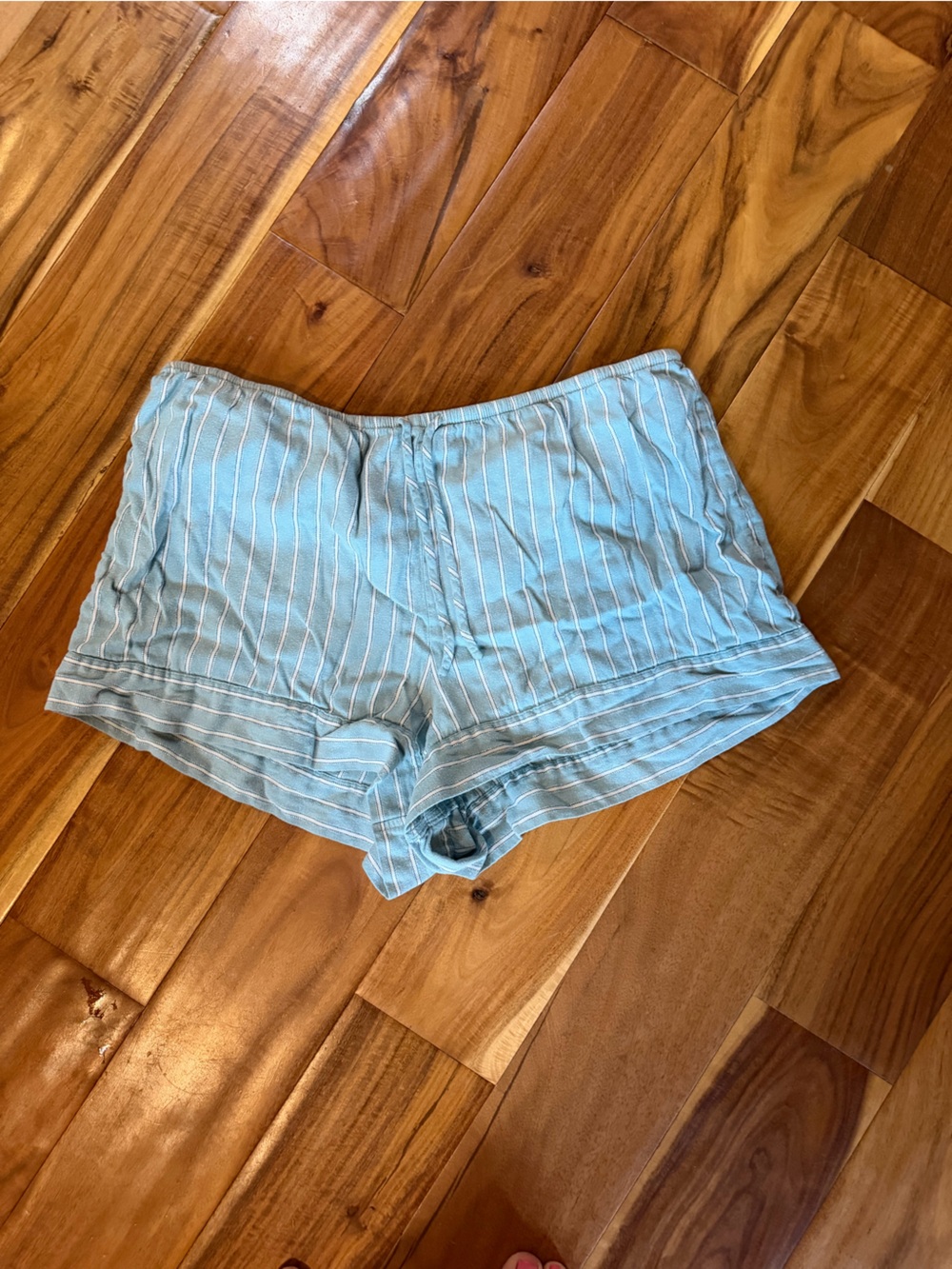 Victoria’s Secret Light Blue Striped Sleep Shorts